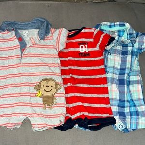 Carter’s Newborn Summer Rompers Bundle x3